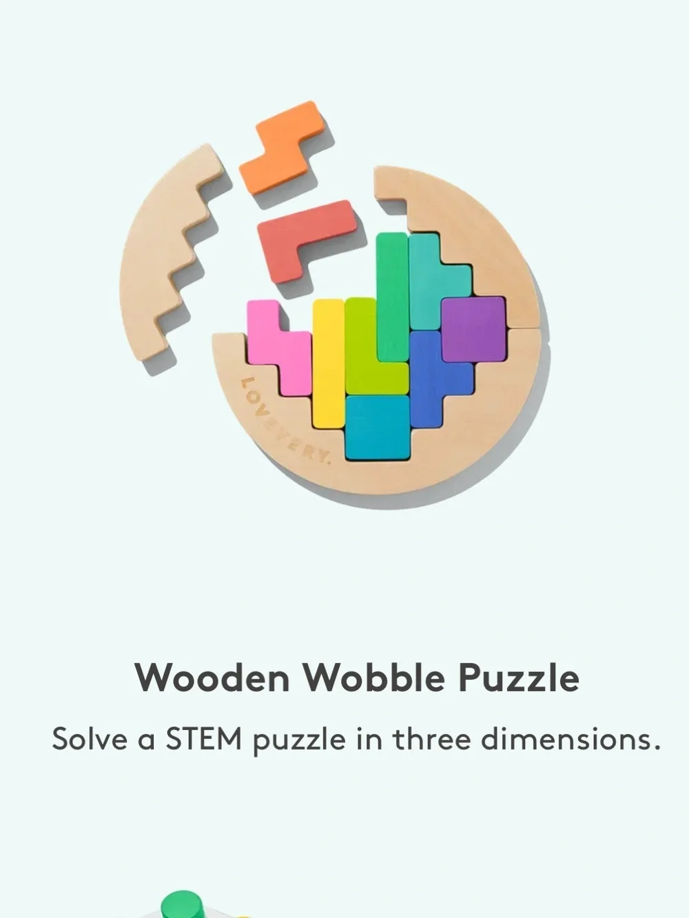 Lovevery Wooden Wobble Puzzle for Age 3